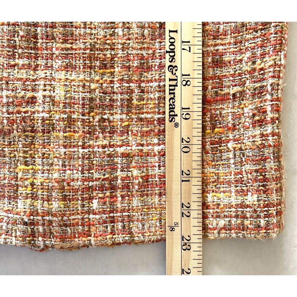 Dolce & Gabbana Orange Tweed Skirt Suit Archival Style 90 Y2K Old Money Clueless - Picture 10 of 15